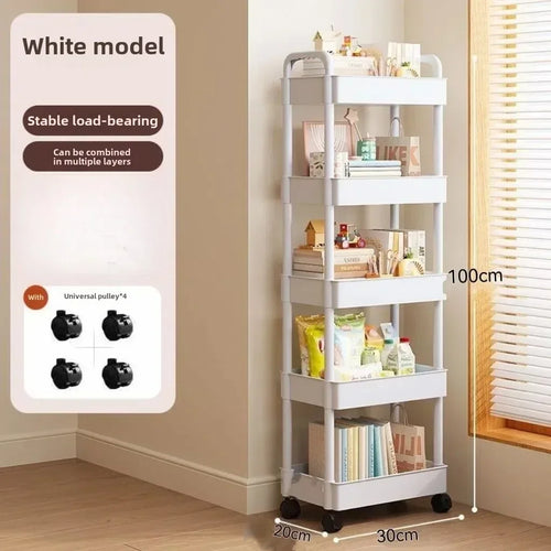 Open Shelf Rolling Storage Cart