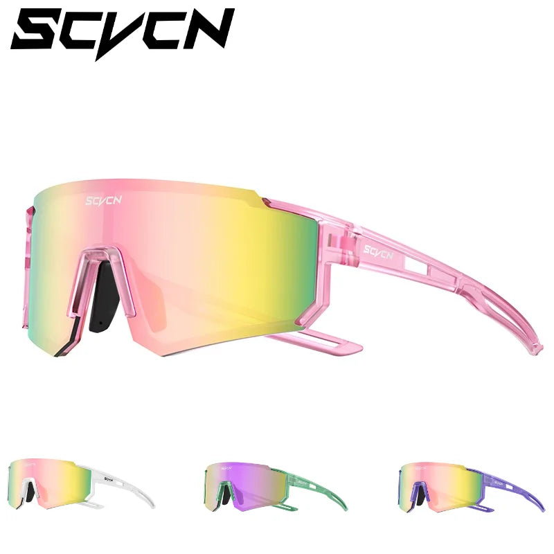 SCVCN Pink UV400 Sports Sunglasses