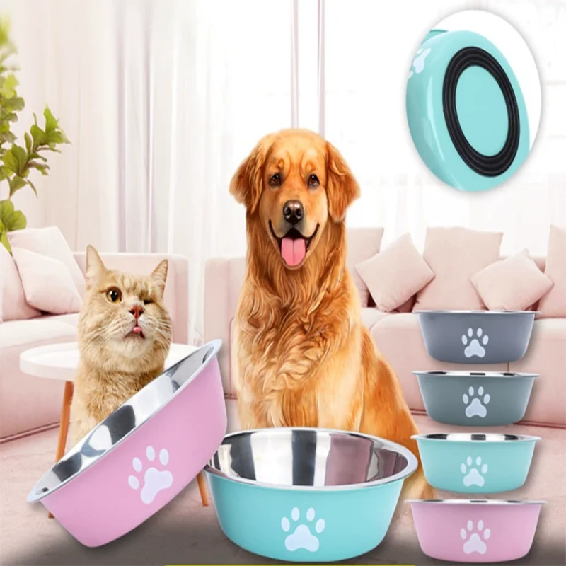 Large Anti-Slip Stainless Steel Dog Bowl
